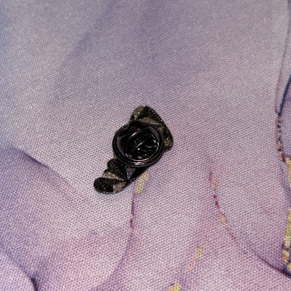 Pepperoni and Melty Cheese Pizza Yellow and Red Enamel and Metal Pin - Picture 2 of 2